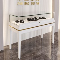 쥬얼리 진열장 보석 악세사리 귀금속 강화유리 진열대, 150x50x90cm (화이트/블랙 택1)