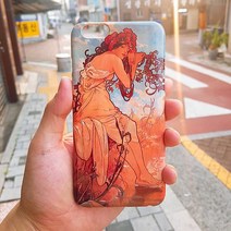우리일쌍 무광 알폰스 무하 사계 여름 명화 휴대폰케이스/애플 아이폰7 최신 스마트폰 케이스 추천 (3619721), 아이폰6