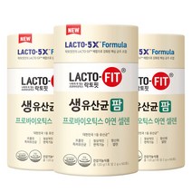 종근당건강 락토핏 5X 포뮬러 생유산균 팜 2g 60포 포스트바이오틱스 셀렌 아연, 3개