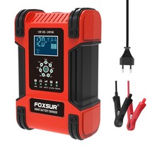 foxsur12v 24v12a 자동 스마트 배터리 충전기 7 단계, AU 플러그, 1개