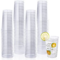341149 Vplus 150 팩 12 OZ 투명 플라스틱 컵 결혼식 추수감사절 크리스마스 할로윈 파티 컵에 적합한 일회용 튼튼한, 분명한
