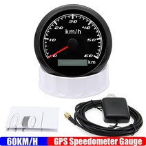 GPS HUD 30 ~ 120KMH 85mm GPS 안테나가있는 속도계 게이지 7 색 백라이트 주행 거리계 범용 자동차 보트, 05 60KMH BB