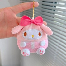 Kawaii-귀여운 커비 가방 플러시 장난감 동전 지갑 만화 핑크 봉제 인형 펜던트 에어플레이드 가방 소녀 크리스마스 선물, 9cm melody 3