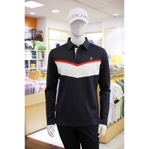 루이까스텔 골프의류 2022 F/W 가을 겨울 상품 남성 편하고 부드러운 가슴 보더 포인트 카라티셔츠