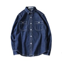 ANKRIC 여름 데님 바지 셔츠 남성용 얇은 긴 소매 용접기 안티 스케일 착용 선 스크린 탑 남성용 코트 남성와이셔츠
