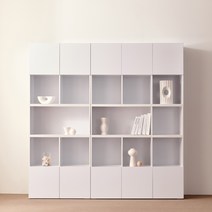 서진퍼니처 쿠잉 800 다용도 수납장, 크림화이트(유광), (상부장)800-2D