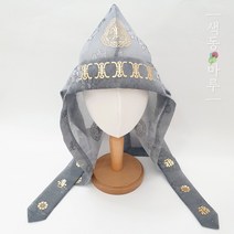 화원 그레이 금박 복건 (백일 1세-7호) 남아복건 남아한복장신구 유아복건 아기복건