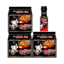 삼양식품 불닭볶음면 5입 x 3개 + 불닭소스 200g/삼양라면/짜짜로니, 짜짜로니 5입x2개+삼양라면 5입+불닭소스