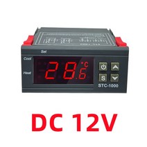 STC-1000 STC 1000 LED 디지털 온도 조절기 인큐베이터 컨트롤러 릴레이 난방 냉각 12V 24V 220V, 01 DC 12V