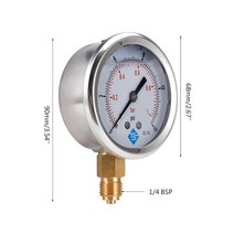 글리세린 채워진 압력 진공 화합물 게이지 68mm 다이얼 VAC 10000 PSI, 16 0-700bar