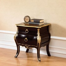 네츠 블랙골드 마호가니원목 2단 협탁