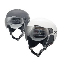 V-02G 아동용 스키 스노우보드 탈부착 고글 헬멧, 퓨전고글 BK_M