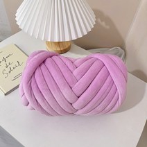 자이언트 얀 가방 벨벳얀 Xiaohongshu 그물 빨간 diy 손으로 짠 아이슬란드 양모 슈퍼 두꺼운 미니 메신저 가방의 완제품 새 한국어 버전, 벨벳 라이트 퍼플