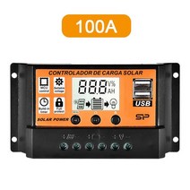 태양광 충전 컨트롤러 10A 12V 자동 PWM 5V 출력 조절기 PV 가정용 배터리 충전기 LCD 듀얼 USB, 1PC