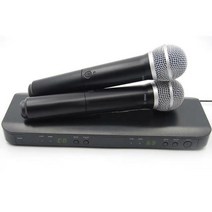 방송용마이크 shure BLX288 PG58 BETA58 SM58 2 channel wireless microphone with BLX88 reciver Karaoke Stage Performance, BLX288BETA, One Size