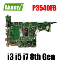컴퓨터부품 호환 노트북 메인 보드 4G 8G RAM ASUS PRO P3540F P3540FB P3540FJ P3540 마더, 6.8G I7-8565U V2G