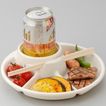 바베큐 캠핑 원형 나눔접시, 2개