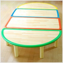 책상모서리보호대반원사각끼워쓰는평가인증, 사각 연두