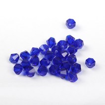 크리스탈 비즈 주판알 4mm 마름모 비즈공예재료, 블루