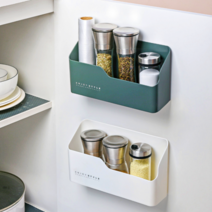 부착식 수납함 양념통 정리 싱크대 하부장 부엌 다목적실 다용도 플라스틱 정리함, 그레이