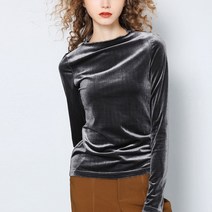 유앤미 여성 가을 겨울 벨벳 블라우스