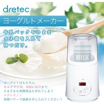 일본 드렉텍 Drecec(드리텍) 요구르트 메이커 카스피해·그리스 간단 조작 감주 저온 조리 YM-100WT, 한개옵션1, 한개옵션0