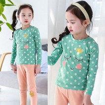 토토와모모 무형광 유아 여아 내의 아기 실내복 P세라 30수