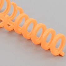 1+1 플라스틱 제본링 제본 와이어링 책스프링 제본스프링 / 색상선택, 오렌지, 28.2cm