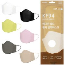 메디인 쉴드 황사 방역 마스크(대형/1매입/KF94) 50매, 블랙(50매), 1개입, 1개
