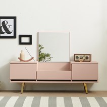윈썸 데이지 1200 좌식 투서랍 화장대 거울 서랍 수납 실용적인 깔끔한 화장대, INDY PINK(인디핑크)