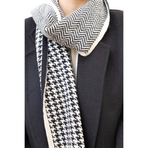 지도리 체크 여성 겨울 양면 머플러 2color