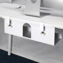 슈파 이지업 무타공 멀티탭 선반 콘센트 케이블 전선 정리함, B1.슈파 이지업 플러스(무타공 이지탭 포함), 화이트(이지탭 대_상판두께 10mm이상 60mm이하)