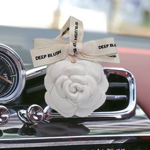 딥블러쉬 까멜리아 패키지 꽃모양석고방향제 명품향방향제(본품+리필오일10ml), 화이트, 세로타입(+1000), 블랑쉬