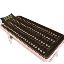 옥장판 옥돌매트 깔개 전자파차단 게르마늄찜질기 난방 매트리스 이중 온도, 90cm x 190cm, 스타일 에이트 40 라운드 오커