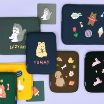 7321 디자인 꾸꾸 아이패드 태블릿 / 노트북 파우치 - 13인치 15인치, 야미햄스터