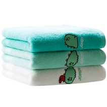죠르디 세면타월 150g 3종 세트, 민트, 블루그린, 화이트, 3개