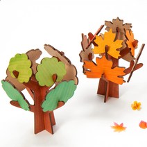 율아트 나무 만들기 팬시우드 공예 어린이 유아 초등 만들기키트 미술 수업 놀이 재료 diy, 둥근나무