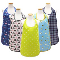 (주)더해피 핸드메이드 성인용 앞치마 캐릭터 패턴 손님 주방 카페 턱받이, 04. 손님용벨크로형앞치마_별빛네이비