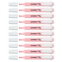 스타빌로 스윙쿨 파스텔 라이너 형광펜, 129 파스텔핑크, 10개입