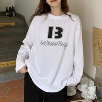 [봄신상/오버핏] 남여공용 FW 2023년 오버핏 프린팅 긴팔티셔츠 박스티 빅사이즈 루즈핏 긴팔티셔츠 LT-02