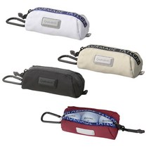 남자 로고 프린트 지퍼 패브릭 볼파우치 골프용품휴대, free, 베이지