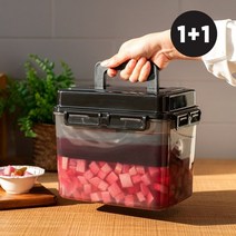 창신리빙 스마트 누름독 절임용기 5L 1+1 / 김치 장아찌, 블랙+화이트