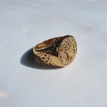 노블른 노블른 써지컬 스틸 골드 나무 반지 (7606270)