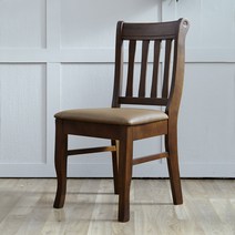 베스트리빙 깔끔하고 심플한 데미안 원목 가죽 식탁의자 1개 2colors, 월넛