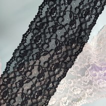 dklace 스판레이스 모음 / 레이스 2030 폭 13cm 자가드 낙하판, 블랙(450cm_5yd)
