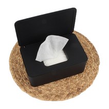 주식회사 위시 모던감성 심플 물티슈 케이스 블랙 보관함, 1개