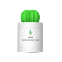 침실 홈 오피스 카 휴대용 USB 쿨 미스트 가습기 선인장, 하얀
