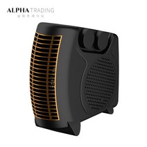 알파트레이딩 미니히터 가정용열풍기 사무실온풍기 미니팬히터 가정용 소형용, 나이프 히터 화이트 골드 Net-Cross-bor