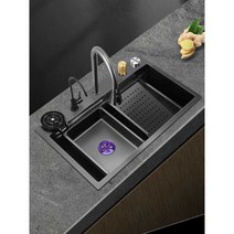 폭포수 싱크대 수전헤드 주방 스테인레스 씽크대수전, 7546 패키지 A