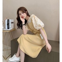 여성원피스 햅번풍 패션 러블리 투피스 여자 여성 원피스 세트